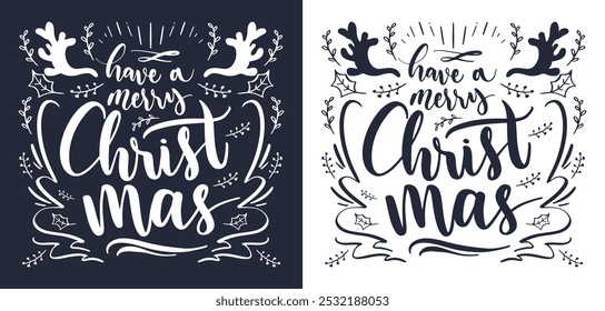 Diseño de camiseta de tipografía de Vector de Navidades alegres
