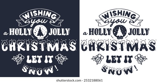 Merry Christmas vector typography t shirt design
