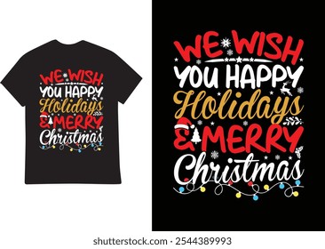 
Merry Christmas vector typography t shirt design