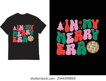 
Merry Christmas vector typography t shirt design