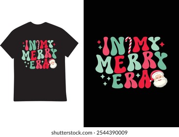 
Merry Christmas vector typography t shirt design