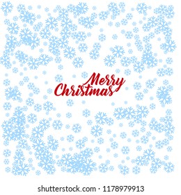 Merry christmas vector white background. Snowdrops on a white background.