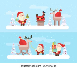 Merry christmas. vector winter background