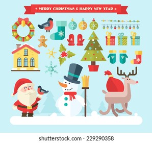 Merry christmas. vector winter background