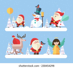 Merry christmas. vector winter background