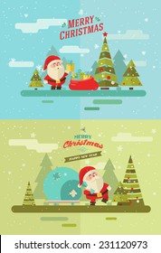 Merry christmas. vector winter background