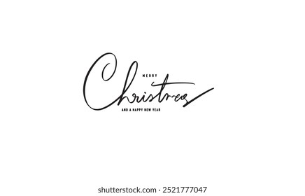 Merry christmas a very happy new year 2024 2025 2026 time calendar xmas vector illustration script text font winter season sale product object holiday vacation design decoration december january card
