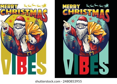Merry Christmas vibes t shirt design and graphics design