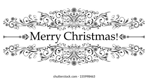 Merry Christmas! Vintage Christmas card. vector illustration 