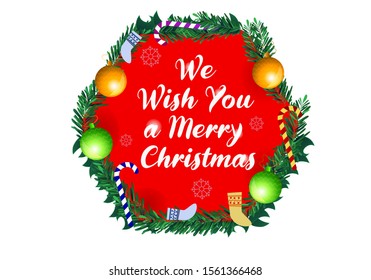 Merry Christmas Vintage Composition Vector template 