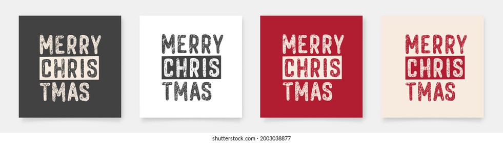Merry Christmas. Vintage grunge Background With Typography inscription