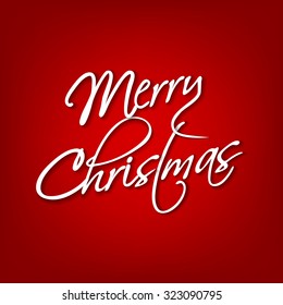 Merry Christmas vintage sign for greeting cards. Vector, eps10.