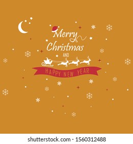 Merry christmas for wall decals, wall sticker - Vector