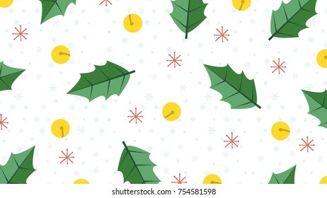 Merry christmas wallpaper. free space for text. merry leaf.