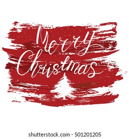 Merry Christmas watercolor hand drawn vector illustration