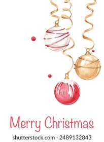 Merry Christmas watercolor vector  illustration,  watercolor Christmas cards, Christmas Digital Prints, T-shirt Prints, Christmas T-shirt prints