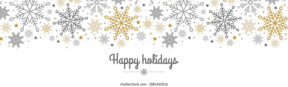 Merry Christmas web banner. Background for invitation or seasons greeting.