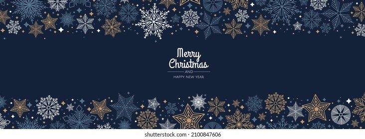 Merry Christmas web banner. Background for invitation or seasons greeting.