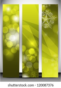 Merry Christmas website banner set. EPS 10.