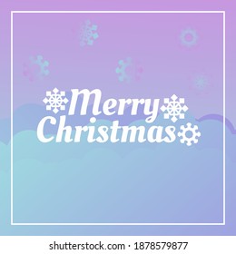 Merry Christmas  and white snowflakes pattern and purple background-Vector Illustration
