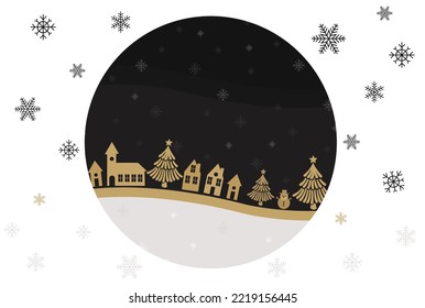 Merry Christmas winter composition paper vector illustrator design image