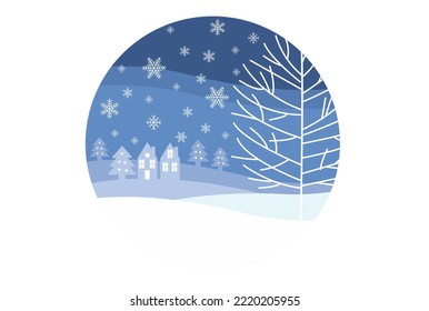 Merry Christmas winter composition paper vector illustrator design image