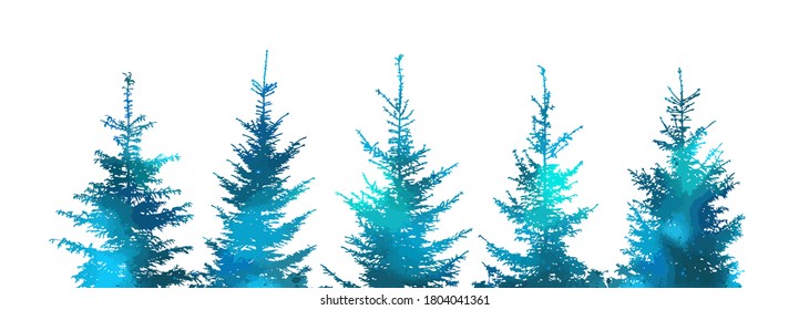 Feliz Navidad. Bosque de invierno. Ilustración del vector