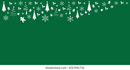 Merry Christmas and winter holiday pattern. Decorative illustration for Christmas design. Vector illustration.