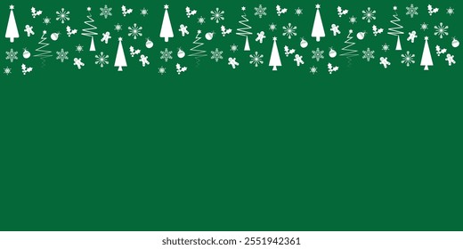 Merry Christmas and winter holiday pattern. Decorative illustration for Christmas design. Vector illustration.