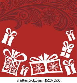 Merry christmas winter pattern background vector illustration