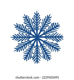 Merry Christmas Winter Snowflake, new year illustration. vector icon. Christmas decoration. For your design