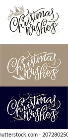 Merry Christmas.  Winter xmas slogan. Hand drawn Calligraphic lettering - Winter Holidays. Inspirational text for invitation design. Merry Christmas and happy new year. 