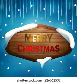 Merry Christmas wish card as vector illustration