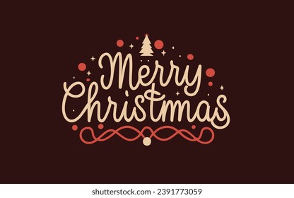 Merry Christmas wish with text effect calligraphy