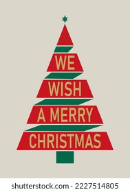 Merry Christmas wish, vector, greeting card, social media post, banner, poster, flyer, decoration card, invitation card, Merry Christmas typography, holiday wish card