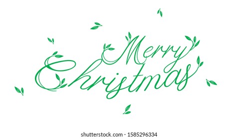 Merry Christmas wishes card with typography.