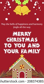 merry christmas wishes poster with elements