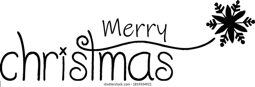 Merry Christmas Wishes, Typography for print or use as poster, card, flyer or T Shirt 