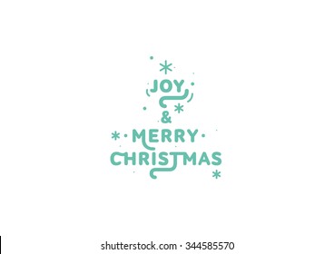 Merry Christmas wishing lettering