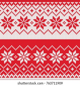 Merry Christmas Wool Knitted Sweater Background Stock Vector (Royalty ...
