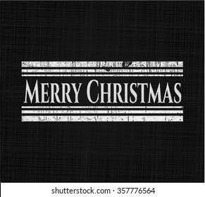 Merry Christmas written on a blackboard