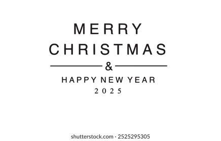 Merry Christmas xmas calligraphy hand written lettering script black dark color sign symbol happy new year 2024 2025 2026 time calendar december january celebration sale banner poster advertisement 