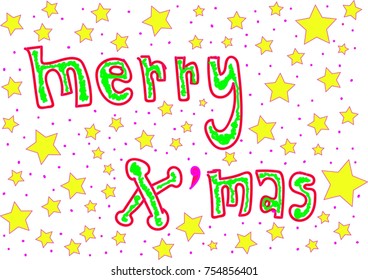 Merry Christmas or X'mas for celebration