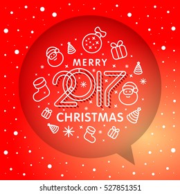 Merry christmas xmas Flyer design template cover 2017