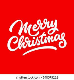 Merry Christmas, XMAS lettering, handwritten calligraphy for logo, design concepts, banners, badges, labels, postcards, invitations, prints, posters, web. Vector illustration.