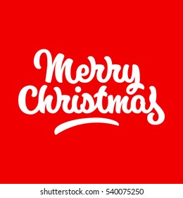 Merry Christmas, XMAS lettering, handwritten calligraphy for logo, design concepts, banners, badges, labels, postcards, invitations, prints, posters, web. Vector illustration.