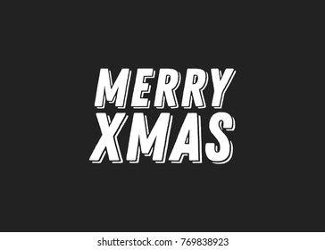 Merry Christmas XMAS Vector Text Background Illustration
