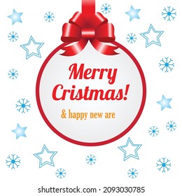 Merry Christmas y harry new are poster card greeting banner. Vector