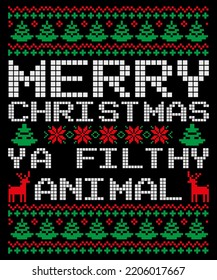 Merry Christmas ya filthy animal Christmas T-shirt