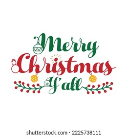 Merry Christmas Y'all SVG, Christmas Design